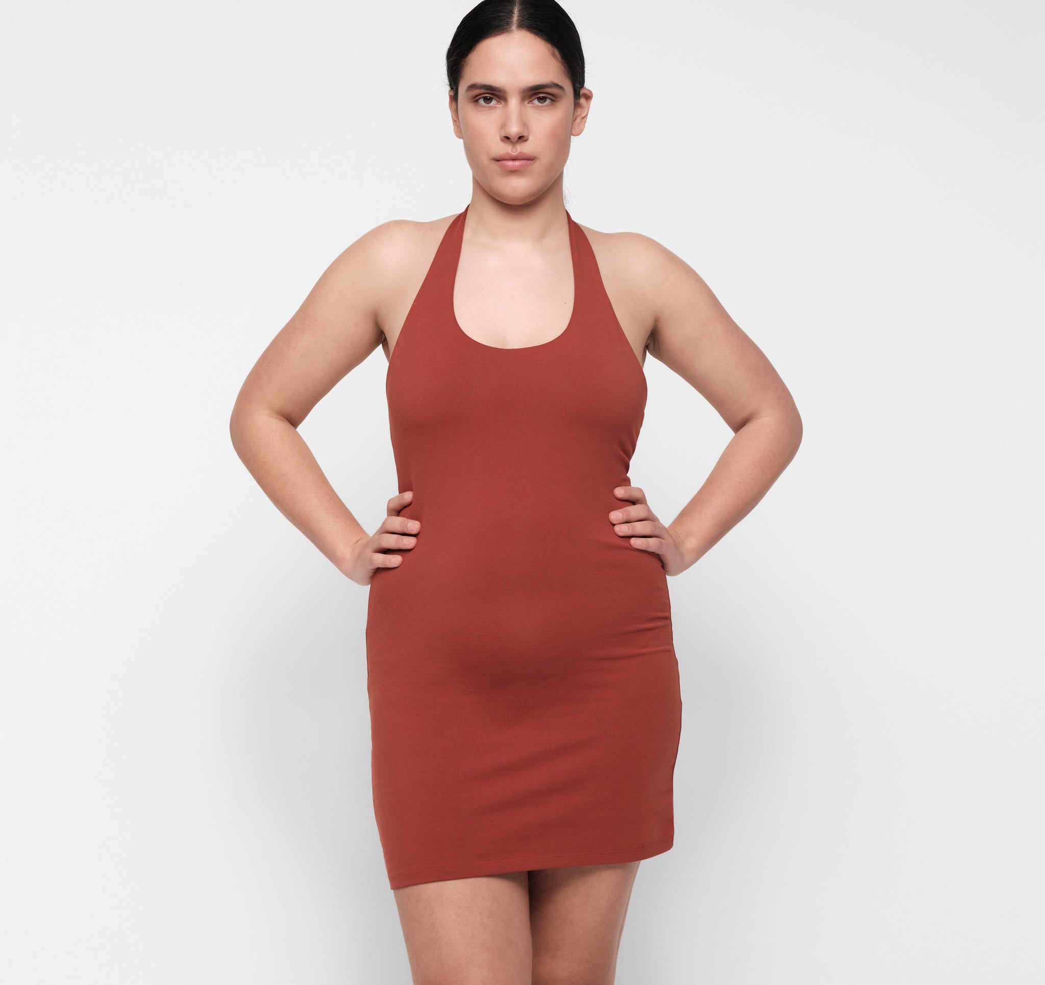 Core Halter Mini Dress Rust XXL Core Halter Mini Dress Rust XXL