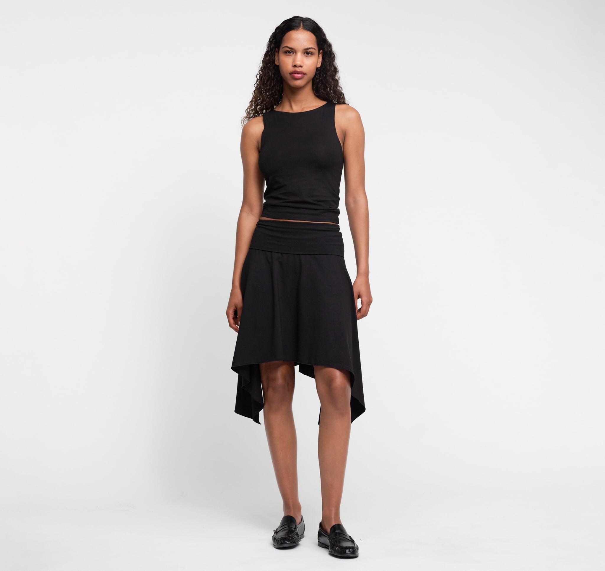 Everyday Asymmetrical Skirt - Black | Only $55 | Organic Basics