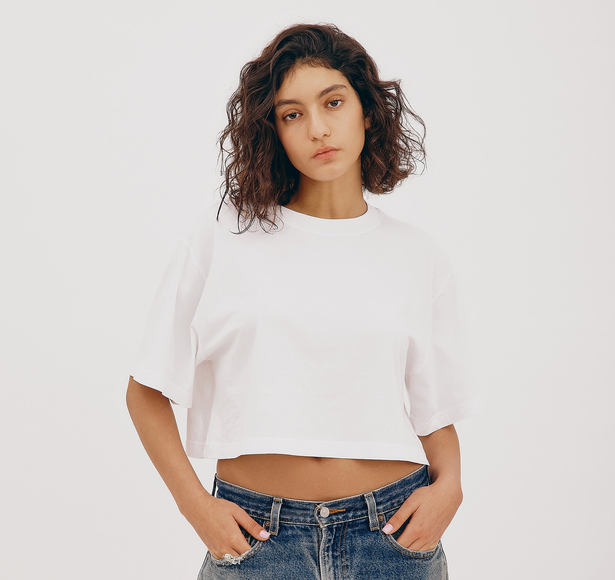 Cotton s shops cropped tee