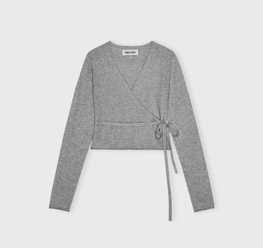 Fine Knit Wrap Cardigan