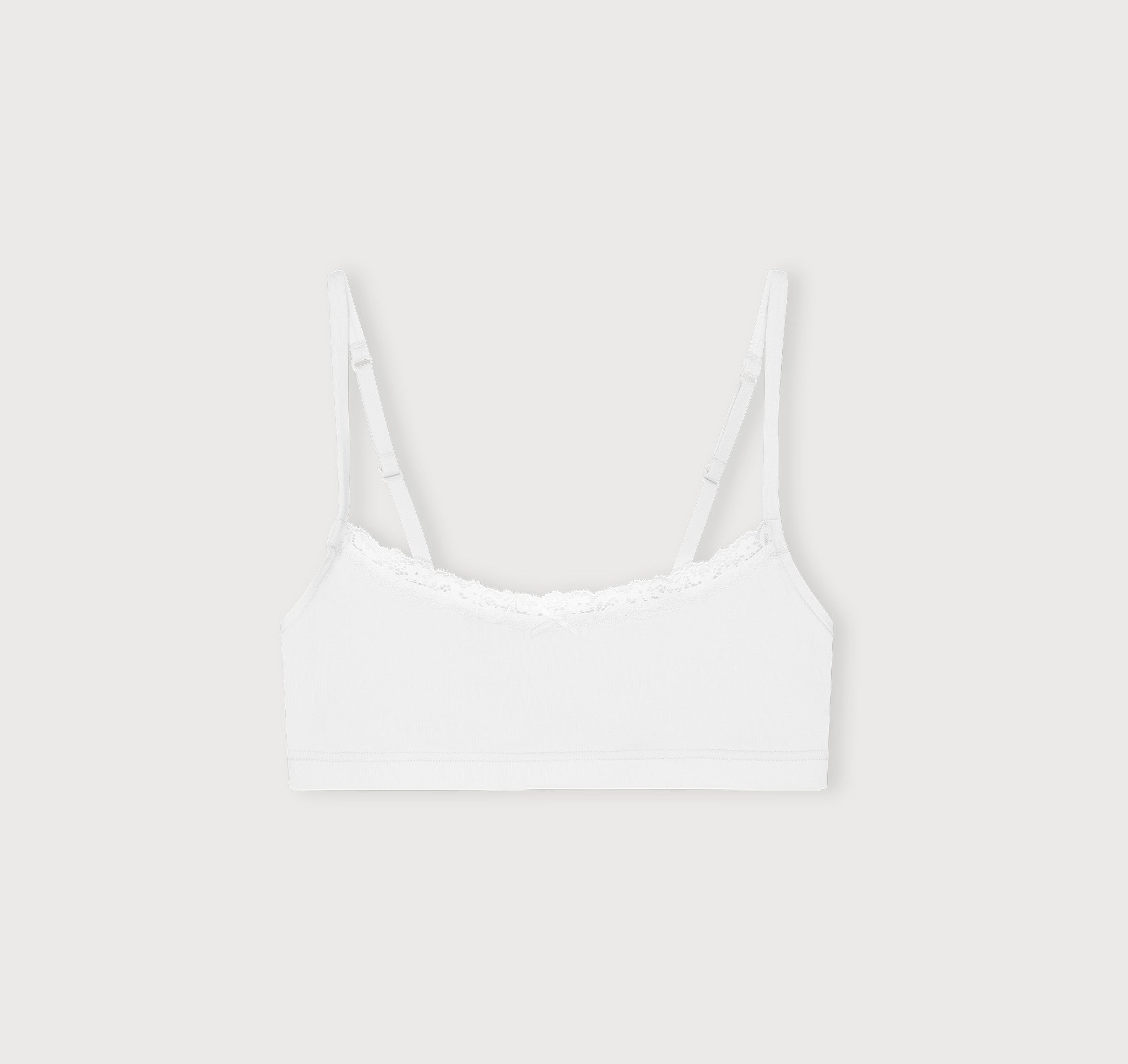 Flex Lace Scoop Bralette - White