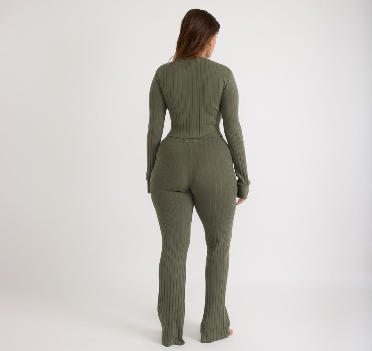 Soft Knit Rib High-Rise Flare Pants | Only $ 45 | Organic Basics