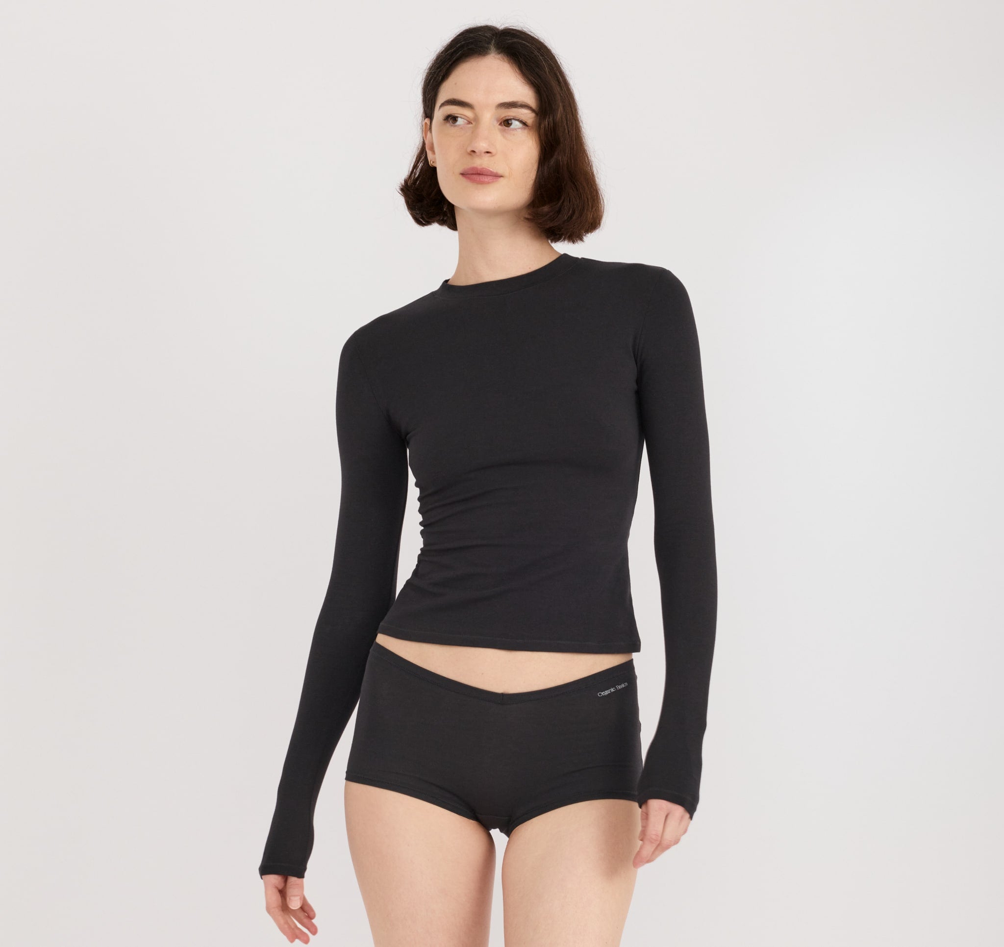 Flex Long Sleeve Tee - Black | Only $44 | Organic Basics