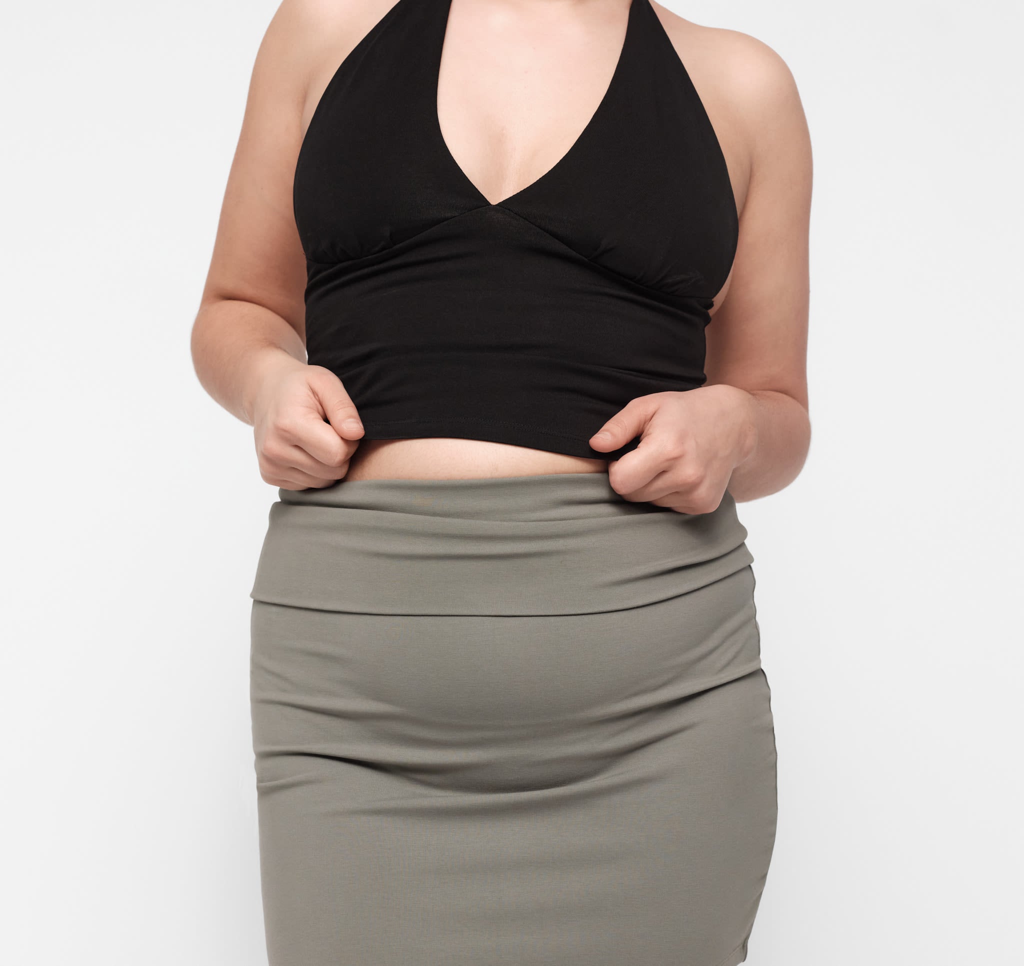 Core Foldover Mini Skirt - Seaweed | Only $28 | Organic Basics