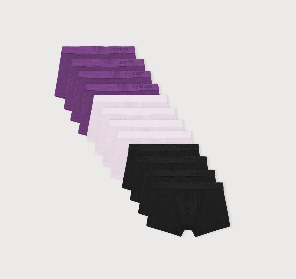 Premium Trunks 12-pack - Aubergine / Soft Lilac / Black