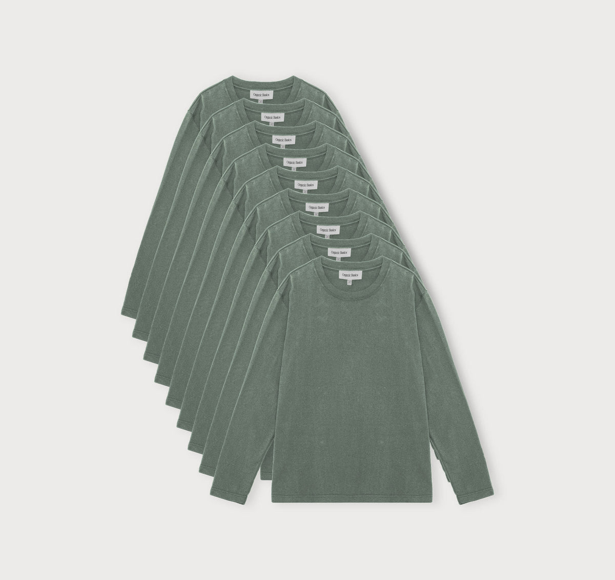 True Boxy Fit Long Sleeve Tee 9-Pack - Seaweed – organic cotton