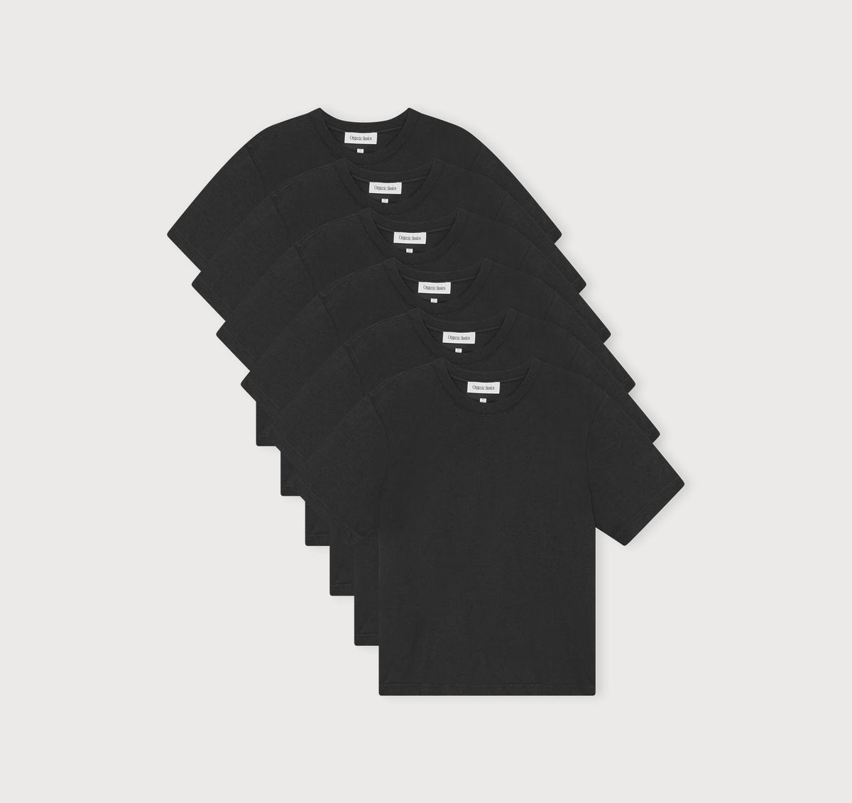 True Boxy Fit Tee 6-Pack - Black – organic cotton