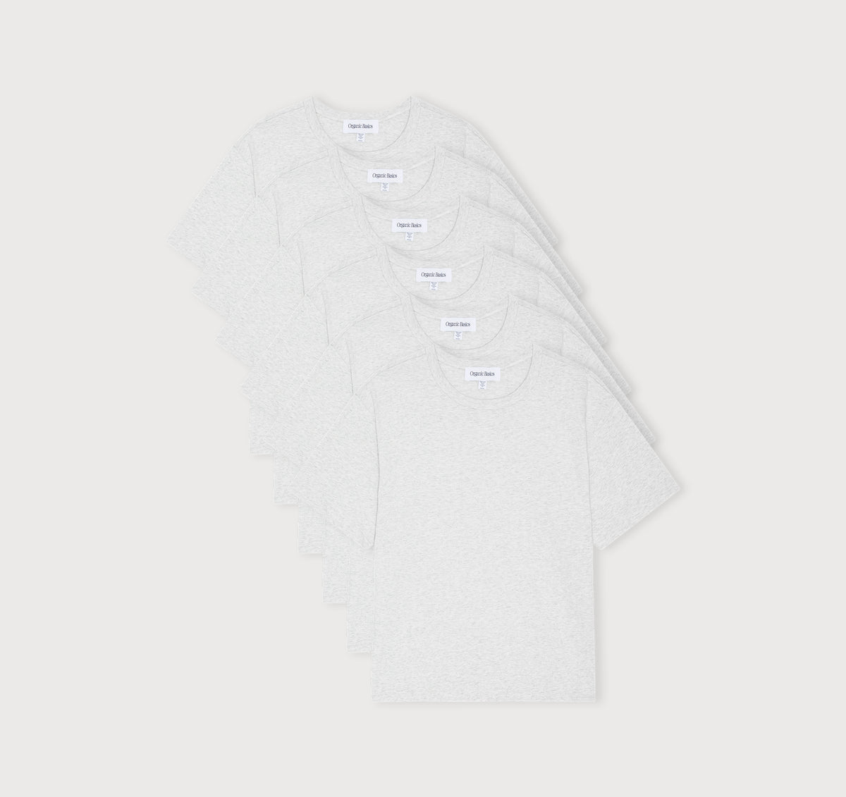 True Extra Heavy Boxy Tee 6-Pack - Misty Grey Melange – organic cotton