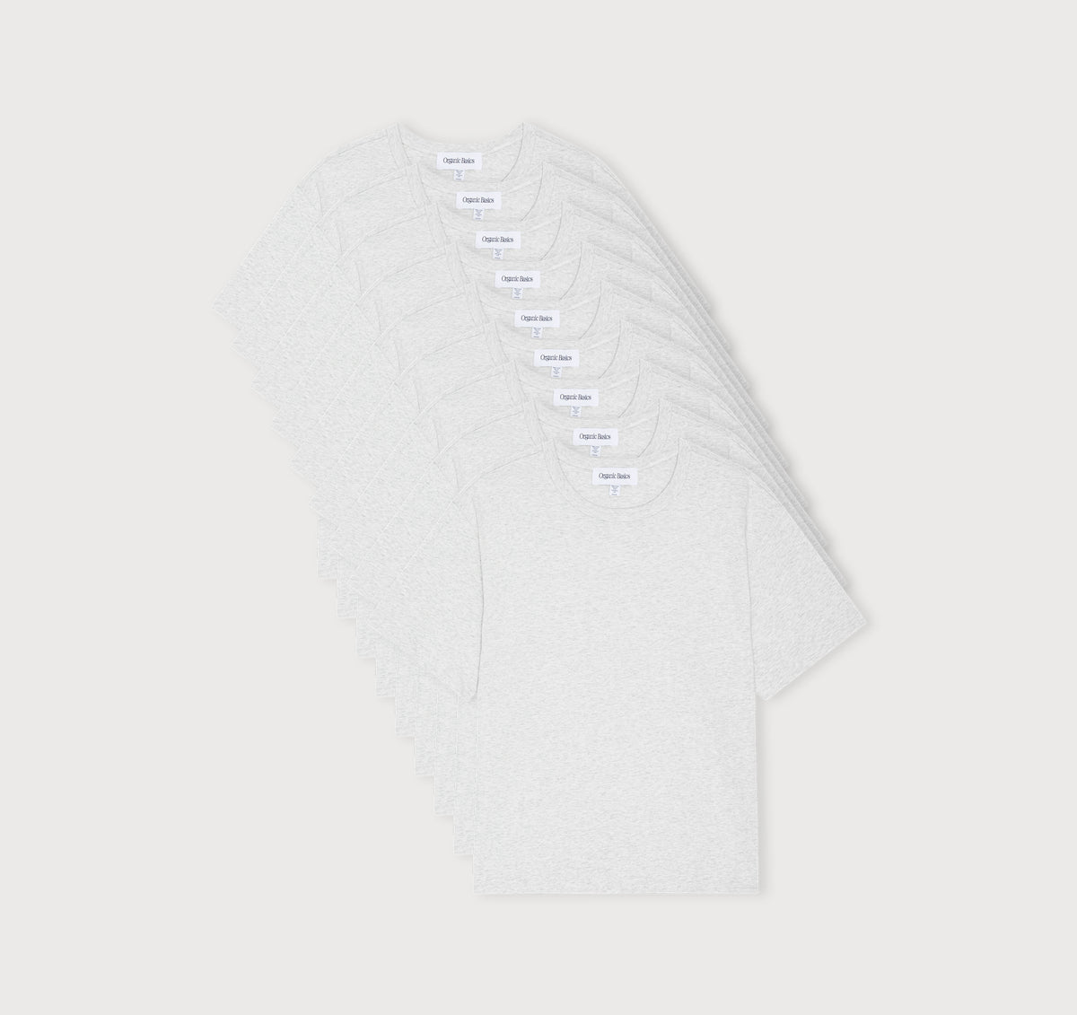 True Extra Heavy Boxy Tee 9-Pack - Misty Grey Melange – organic cotton