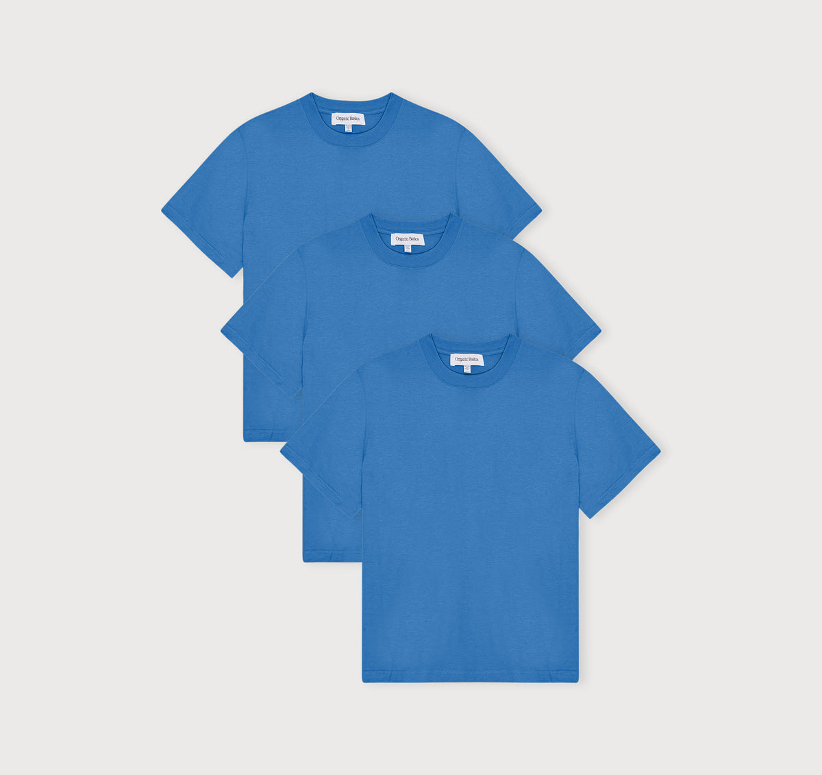 True Heavy Boxy Fit Tee 3-Pack - Azure Blue – organic cotton