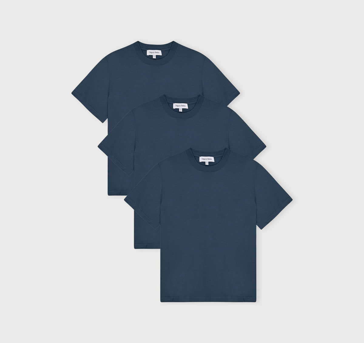 True Heavy Boxy Fit Tee 3-Pack - Midnight Blue – organic cotton
