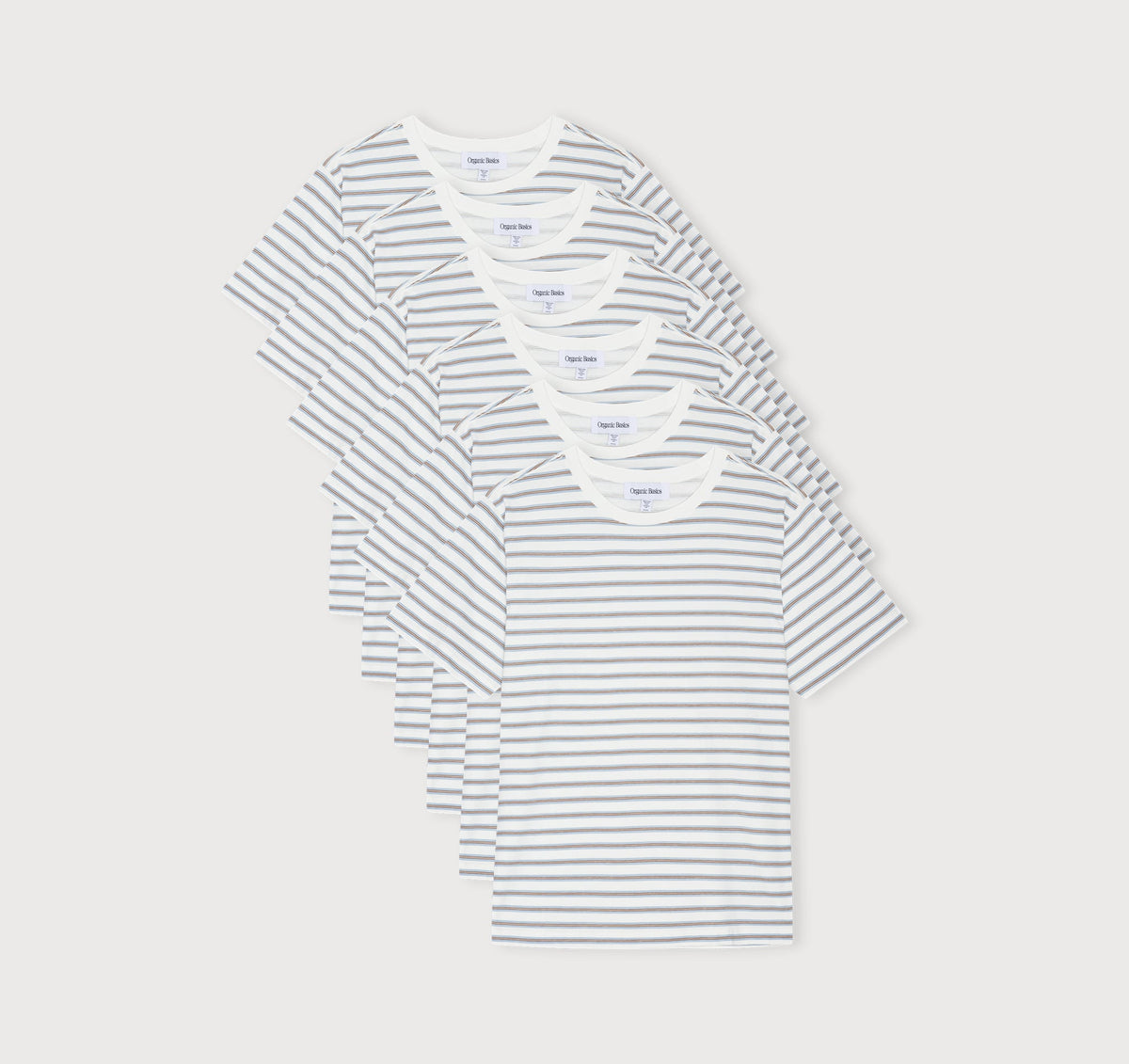True Heavy Boxy Fit Tee 6-Pack - Steamy Stripe – organic cotton