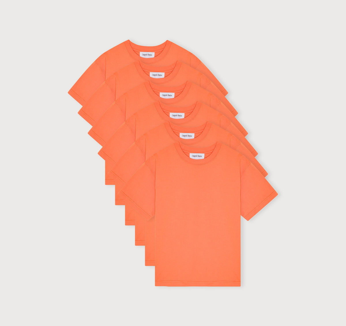 True Heavy Boxy Fit Tee 6-Pack - Tangerine – organic cotton