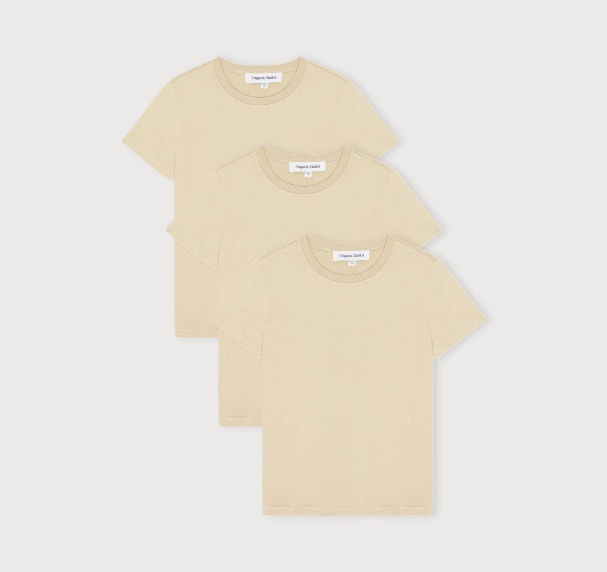 True Heavy Regular Fit Tee 3-Pack - Sandstone – organic cotton