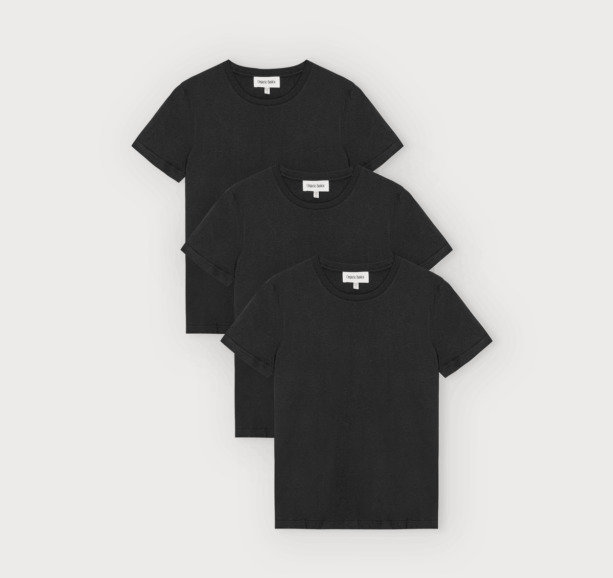 True Regular Fit Tee 3-Pack - Black – organic cotton