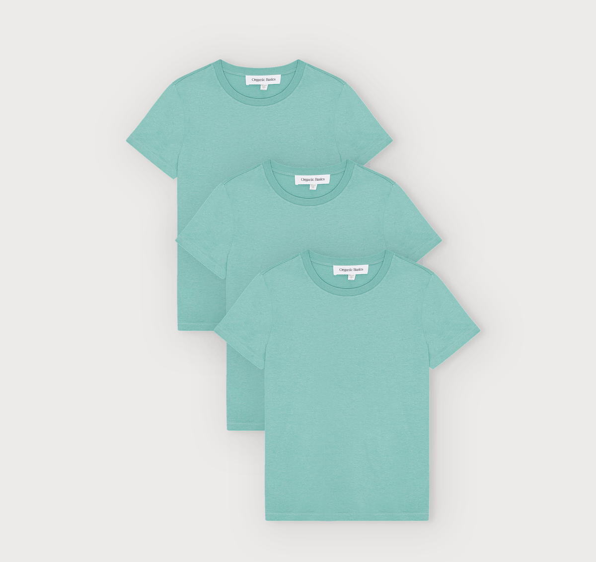 True Regular Fit Tee 3-Pack - Eucalyptus – organic cotton