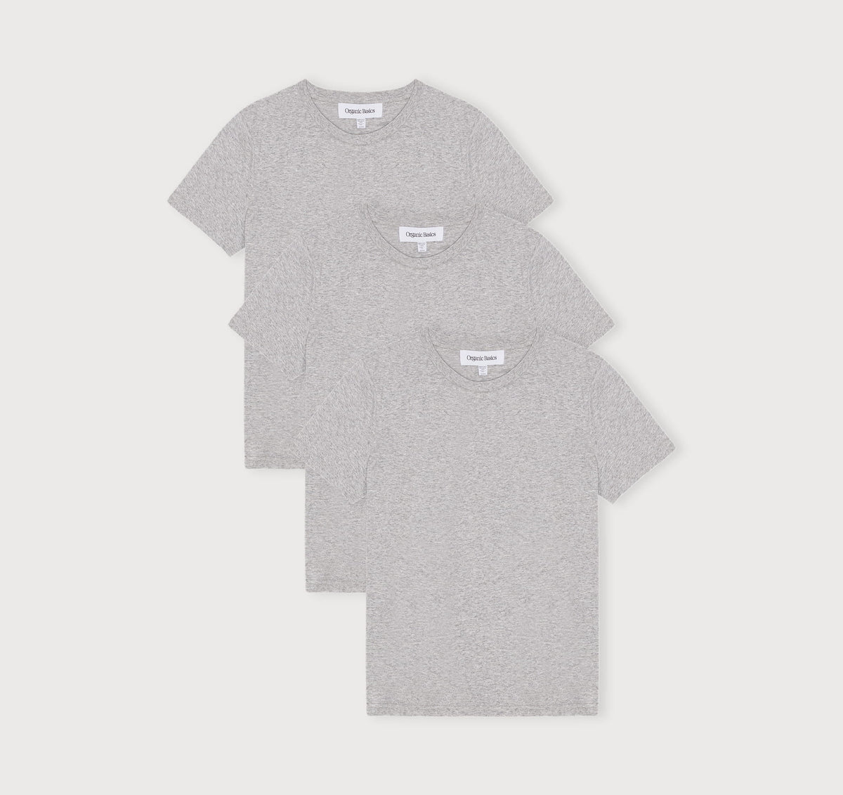 True Regular Fit Tee 3-Pack - Grey Melange – organic cotton
