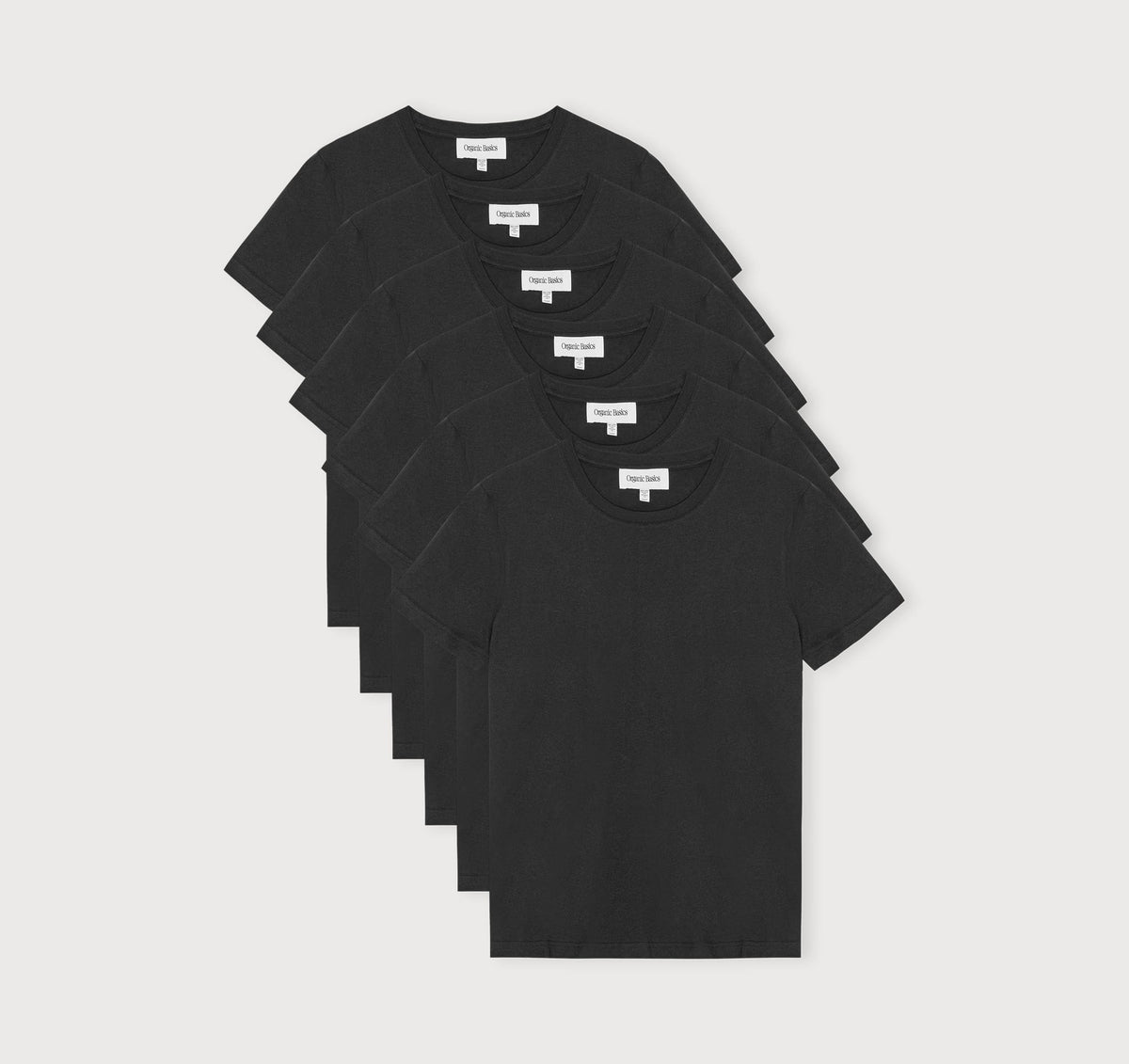 True Regular Fit Tee 6-Pack - Black – organic cotton