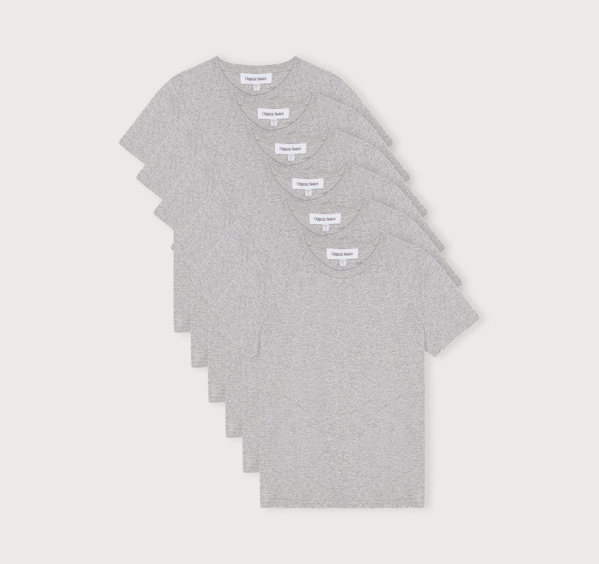 True Regular Fit Tee 6-Pack - Grey Melange – organic cotton