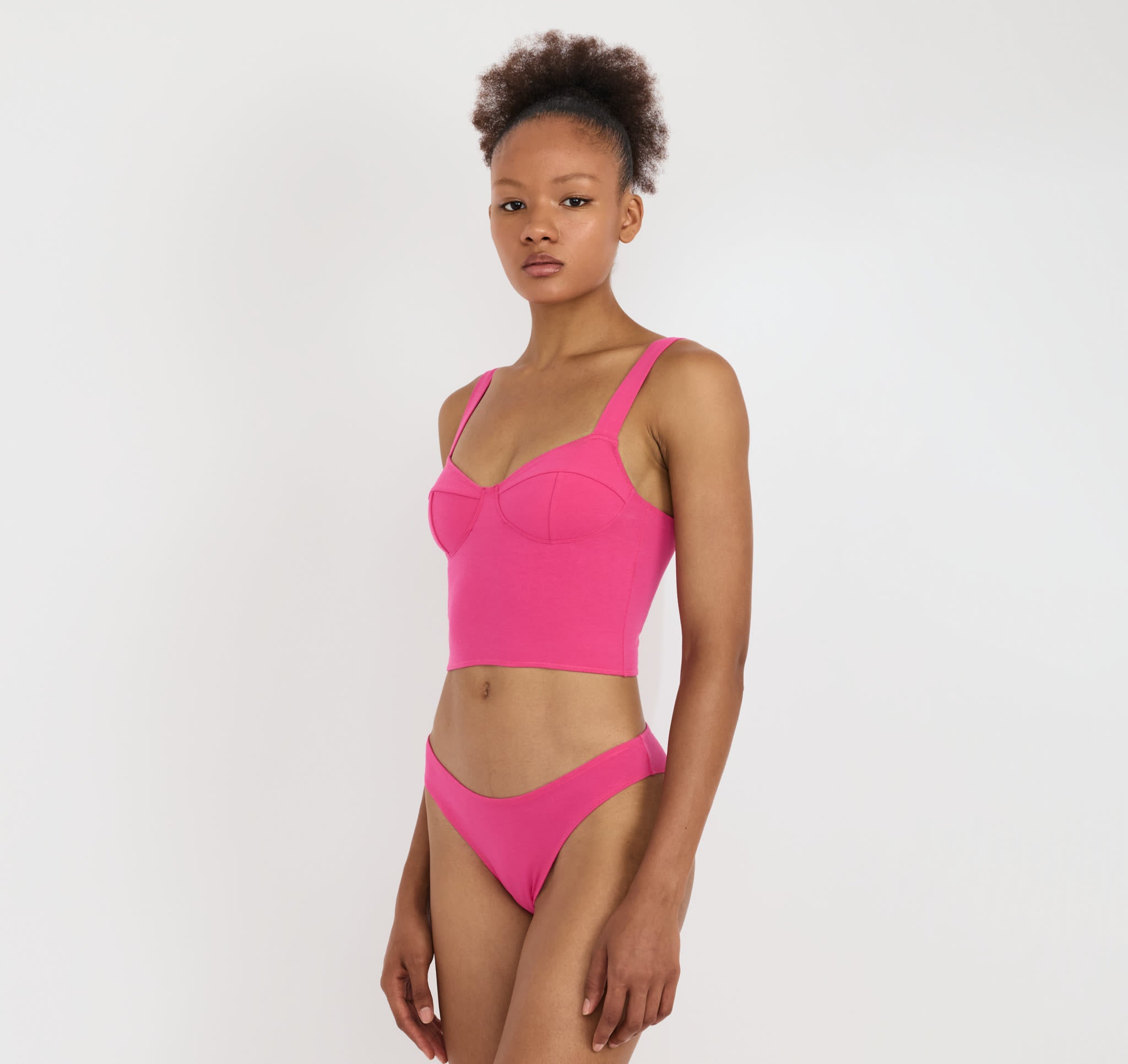Core Icon Corset Top - Raspberry | Only $30 | Organic Basics