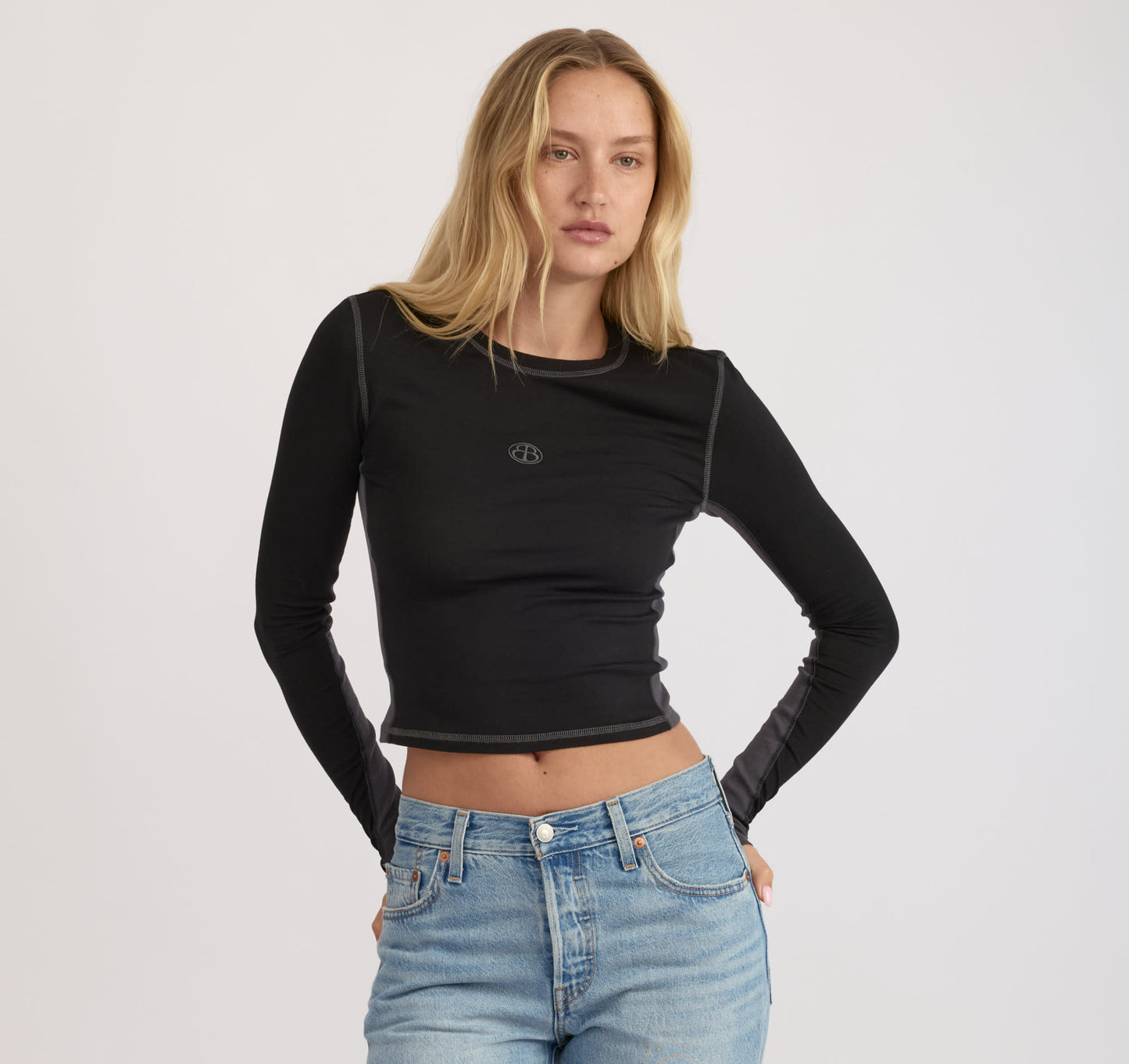 Core Icon Panel Long Sleeve Tee