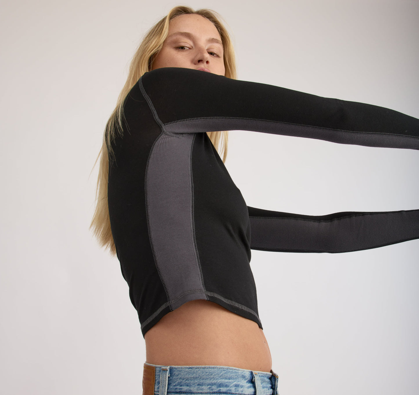 Core Icon Panel Long Sleeve Tee