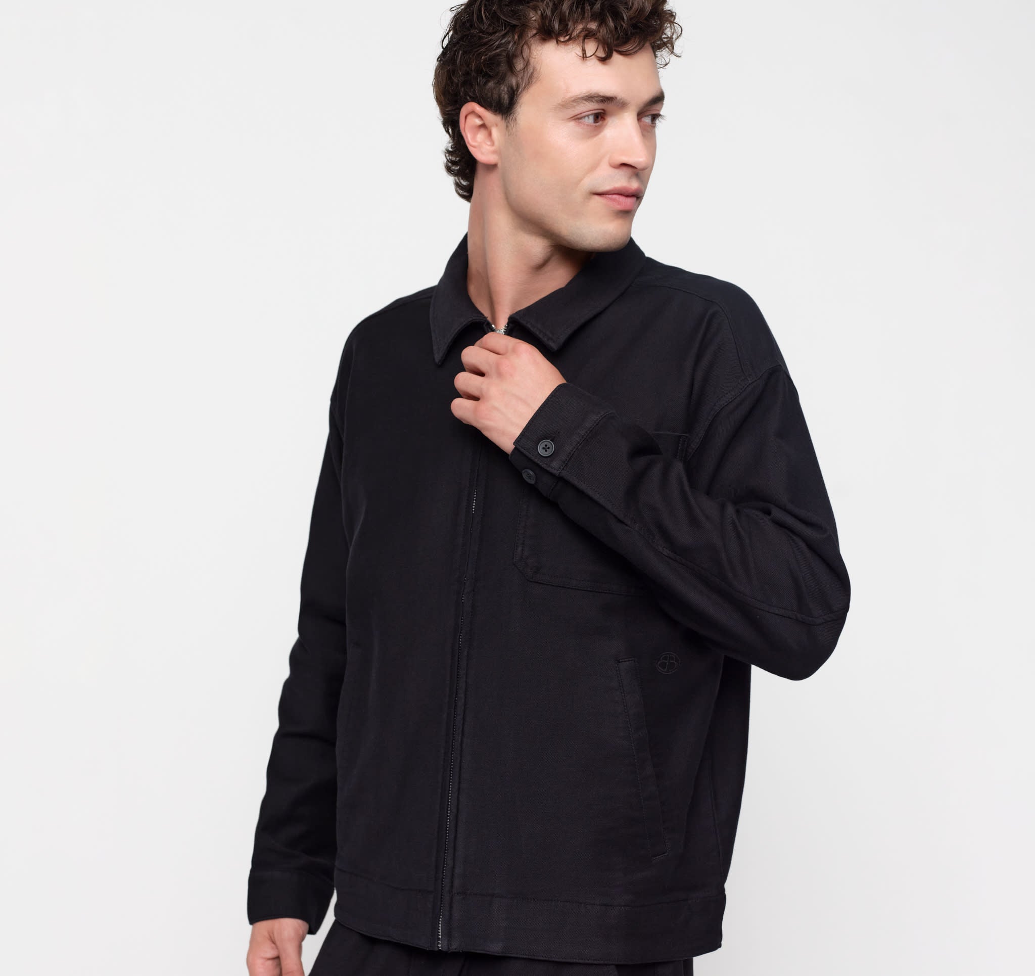 Alley Casual Zip Jacket - Black | Free Shipping | Organic Basics
