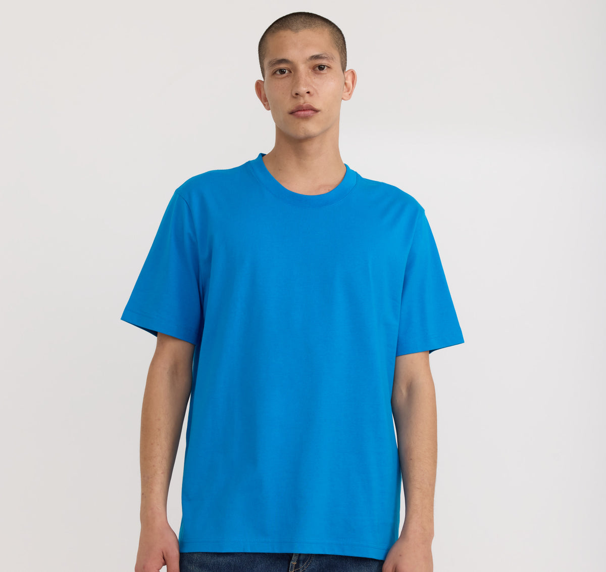 True Heavy Boxy Fit Tee 6-Pack - Azure Blue – organic cotton – view 2
