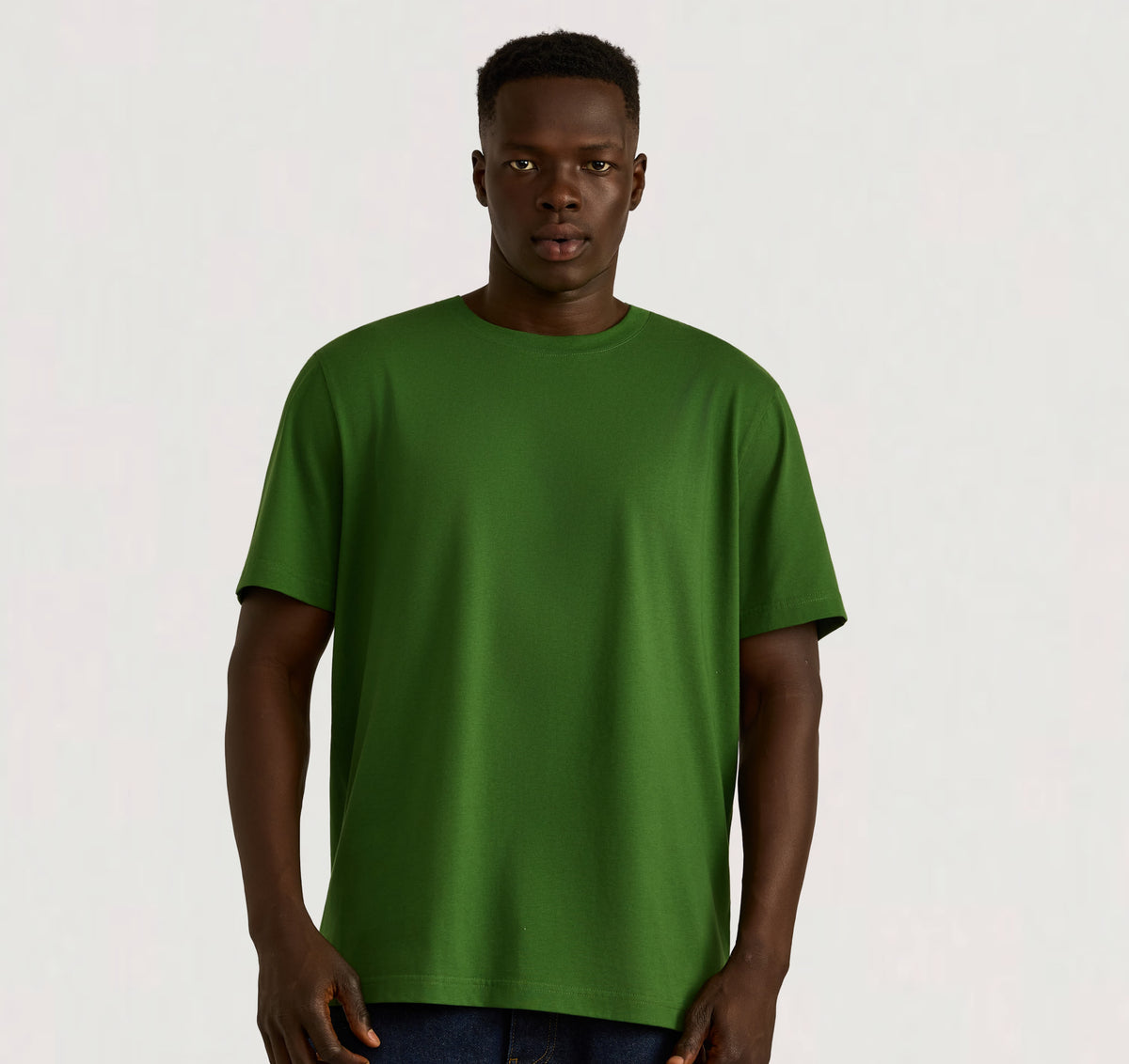 True Heavy Boxy Fit Tee 6-Pack - Evergreen – organic cotton – view 2