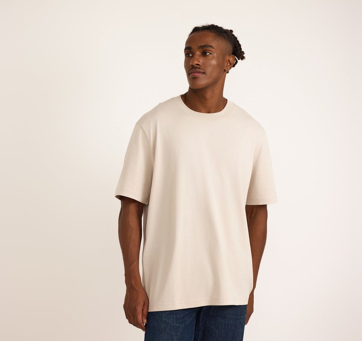 True Heavy Boxy Fit Tee 6-Pack - Sandstone – organic cotton – view 2