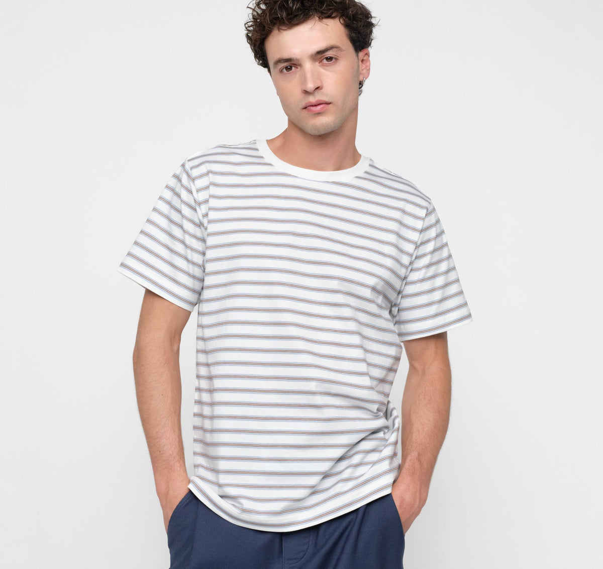 True Heavy Boxy Fit Tee 6-Pack - Steamy Stripe – organic cotton – view 2