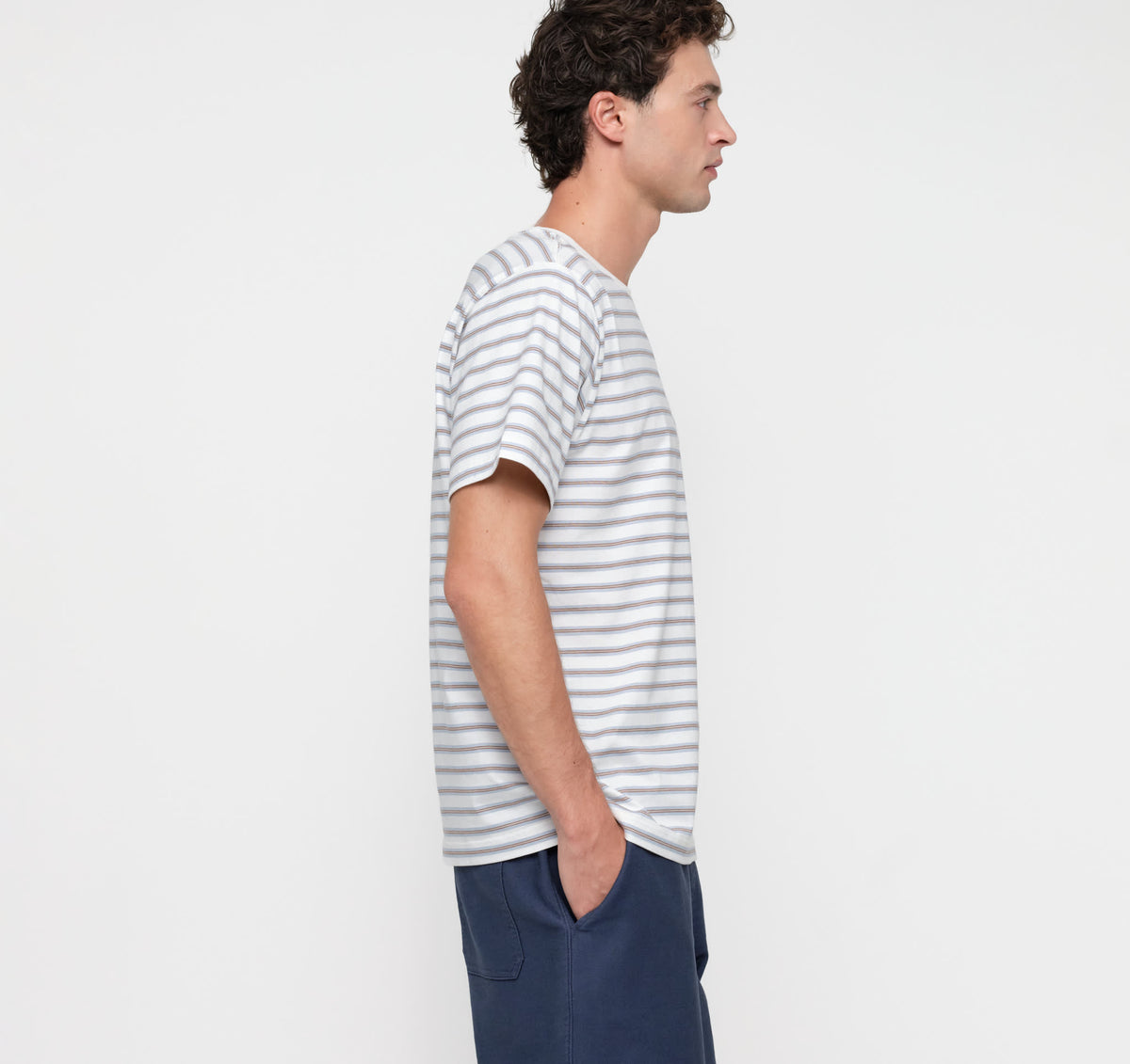 True Heavy Boxy Fit Tee 3-Pack - Steamy Stripe – organic cotton – view 3