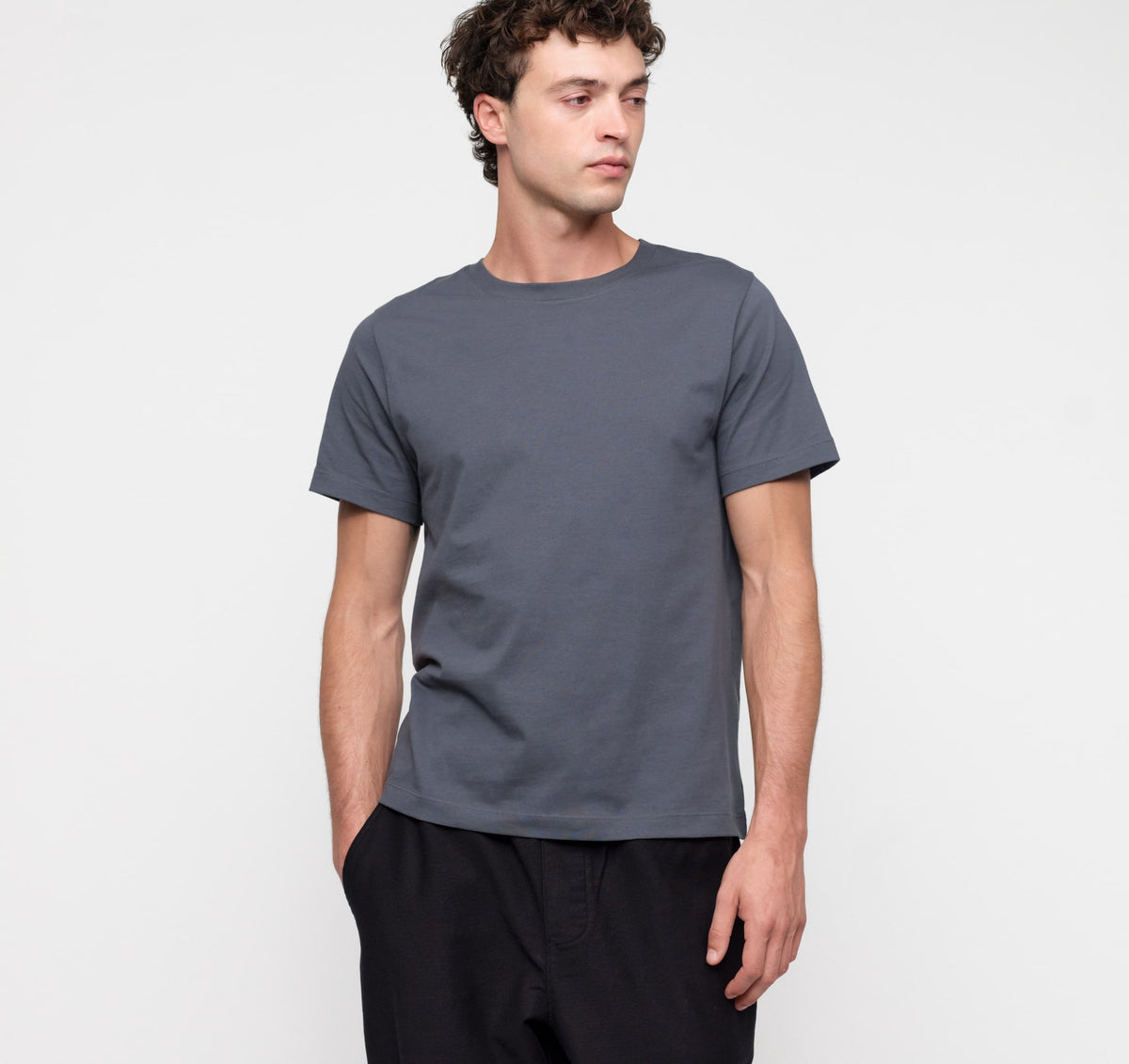 True Heavy Regular Fit Tee 3-Pack - Thunder – organic cotton – view 3