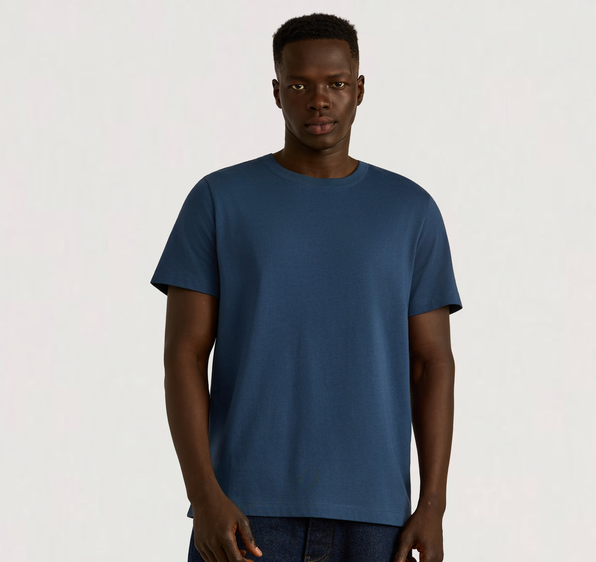 True Heavy Regular Fit Tee 9-Pack - Midnight Blue – organic cotton – view 2