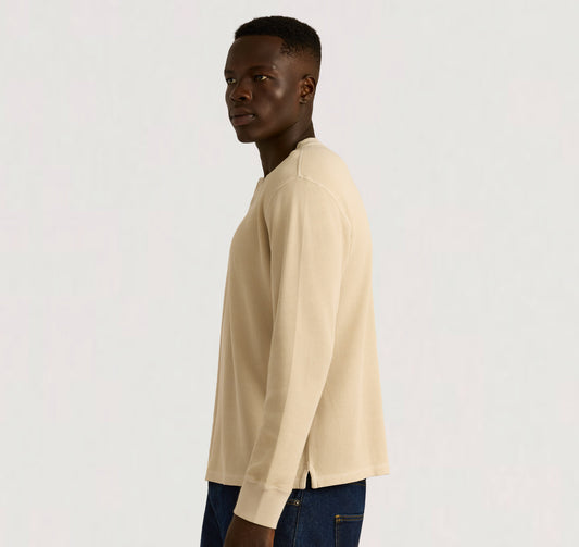 Waffle Henley Long Sleeve