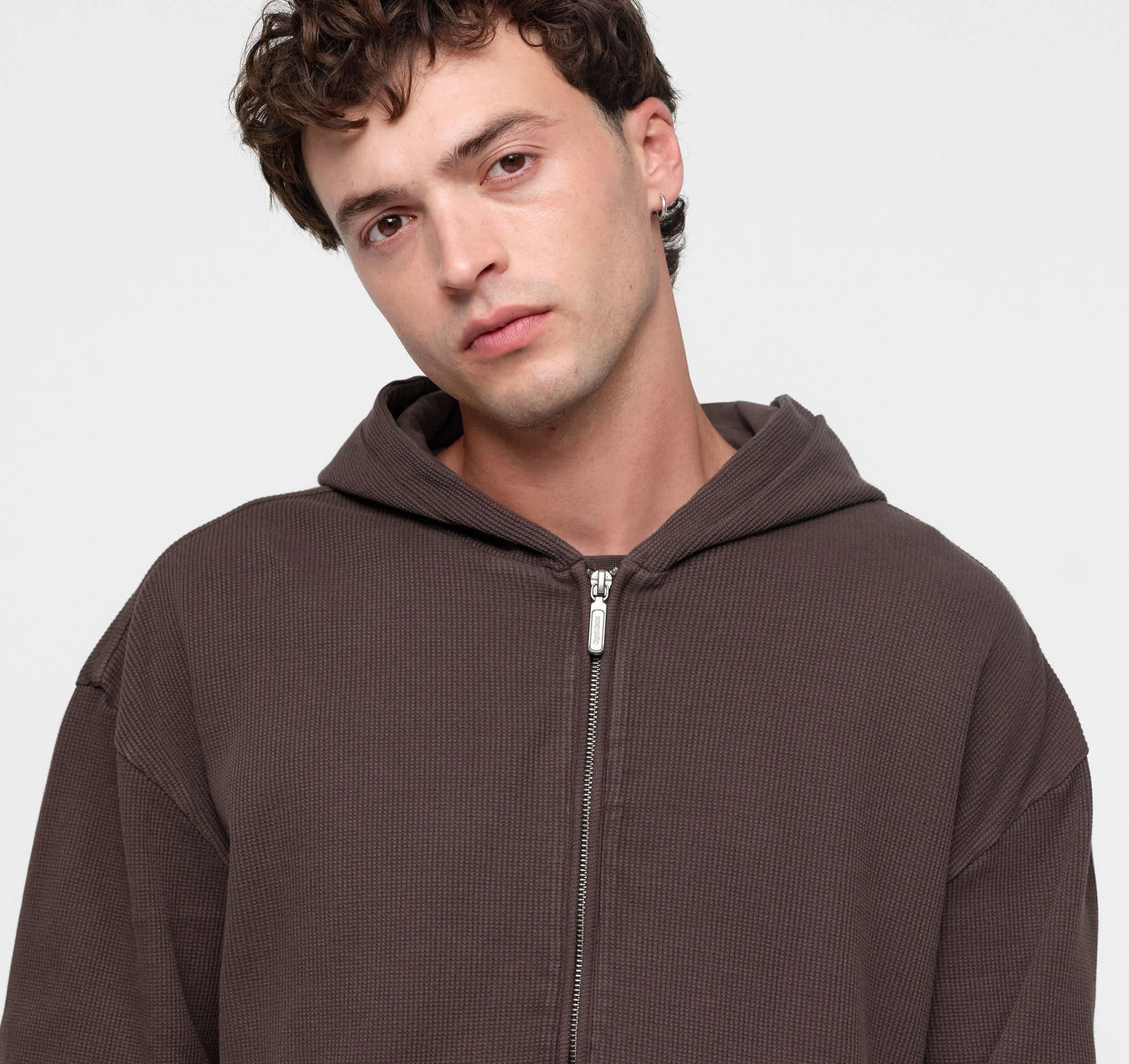 Waffle Zip Hoodie