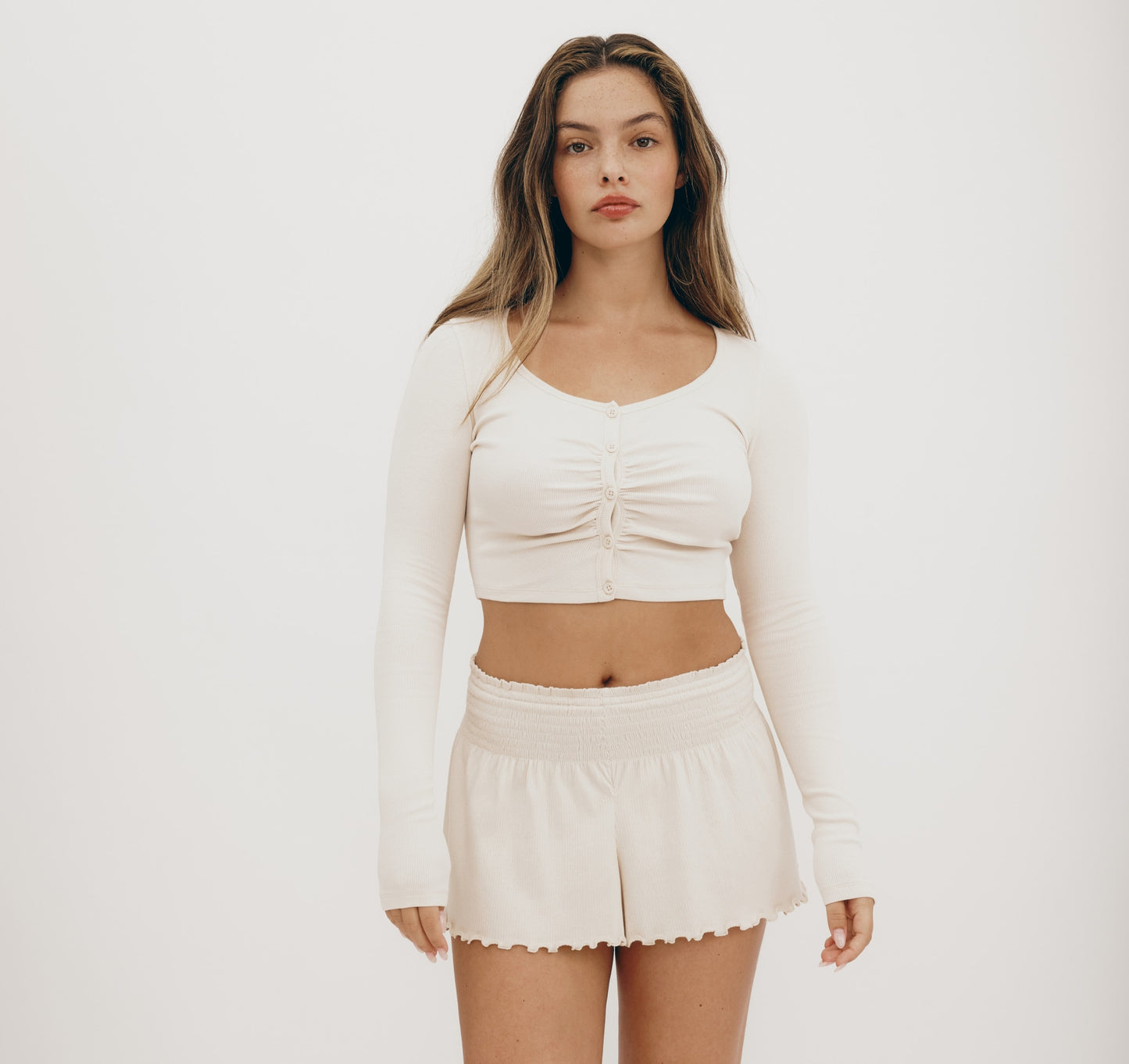 Core Bold Rib Smocked Shorts