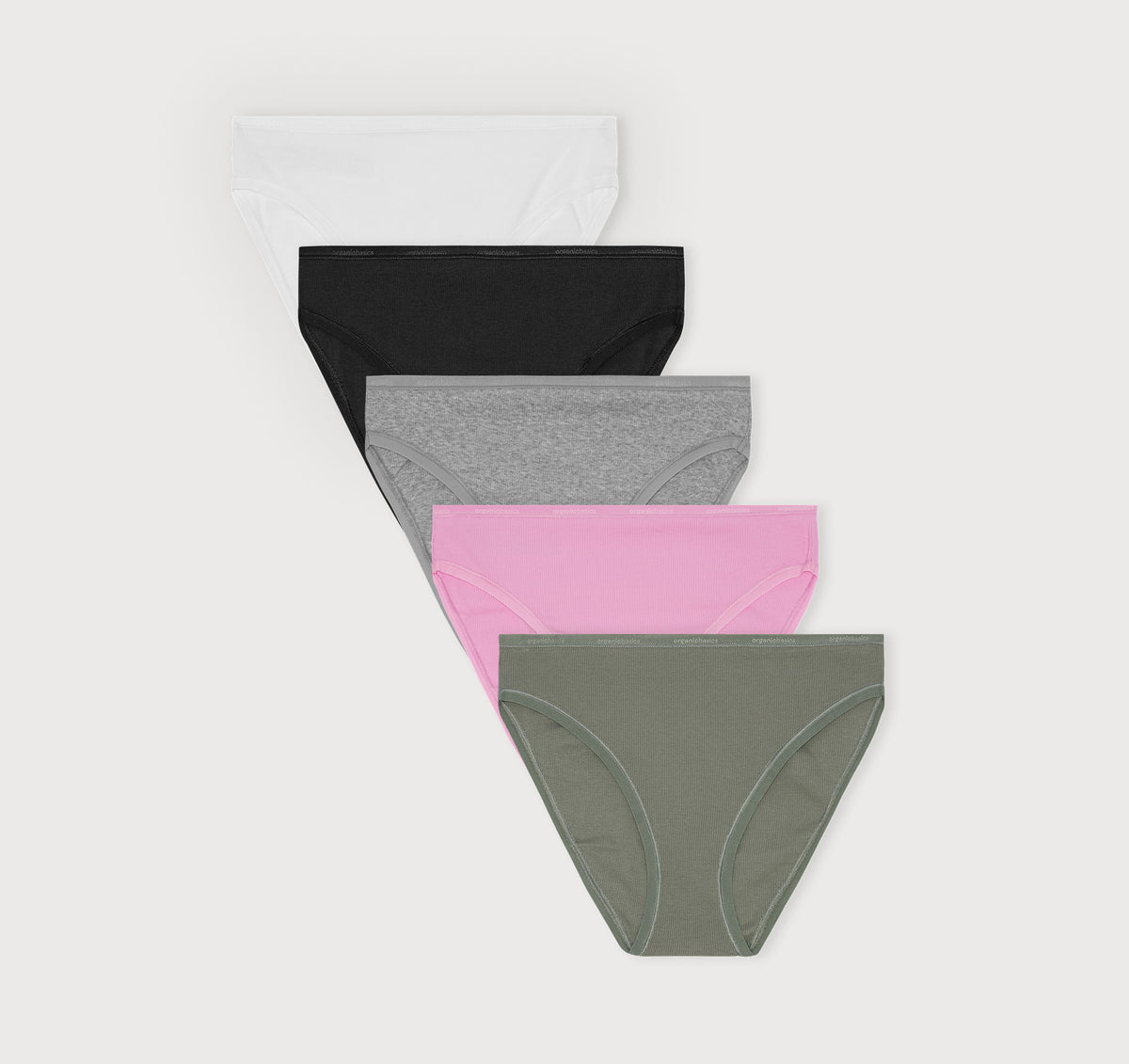 Core Rib High-Leg Briefs 5-Pack | Only $ 72 | Organic Basics