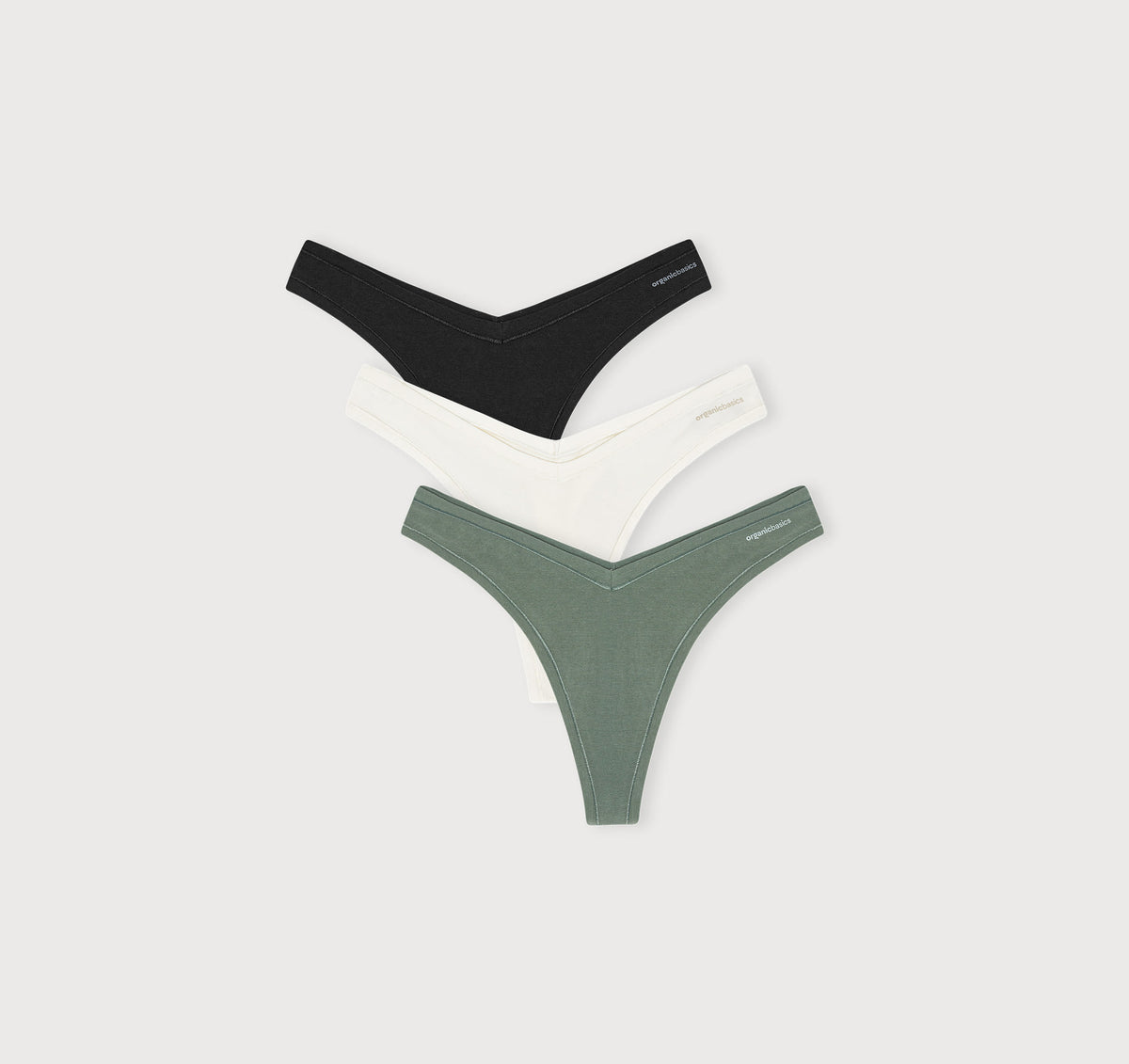 Flex Thong 3-pack - Off White / Seaweed / Black