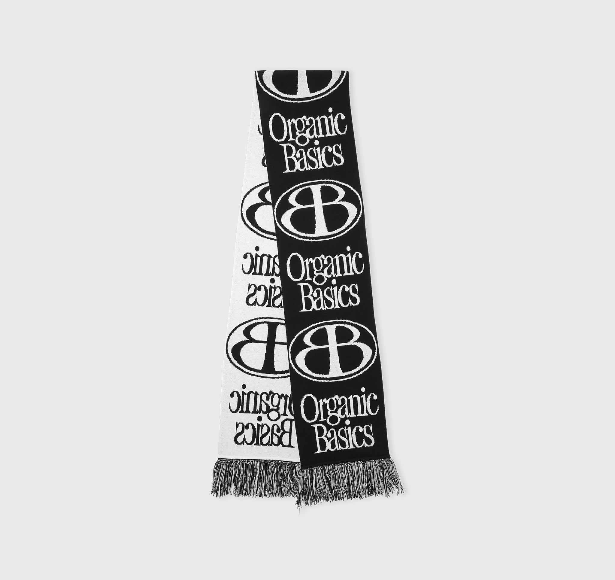 Soft Knit Jacquard Scarf - Black | Only $27 | Organic Basics