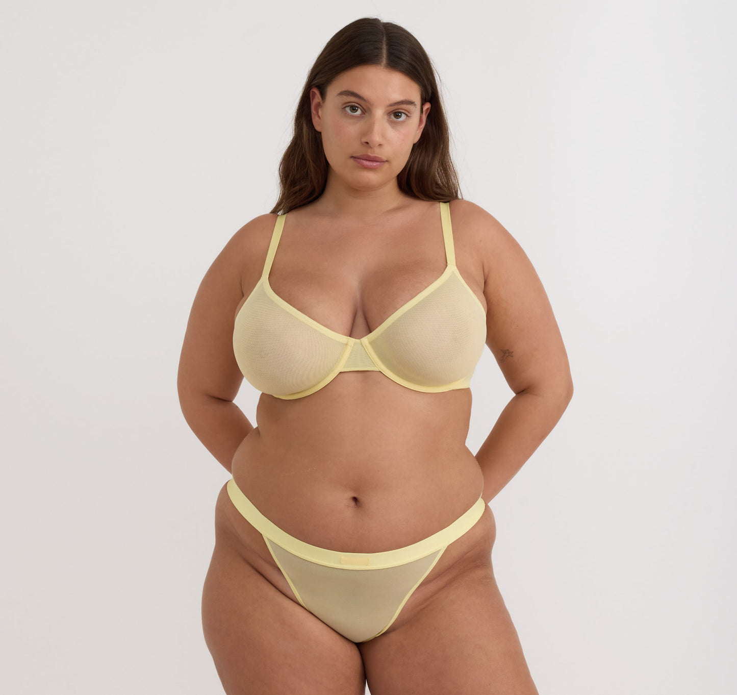 Mesh Unlined Demi Bra