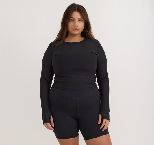 Active Mesh Long  Sleeve Tee