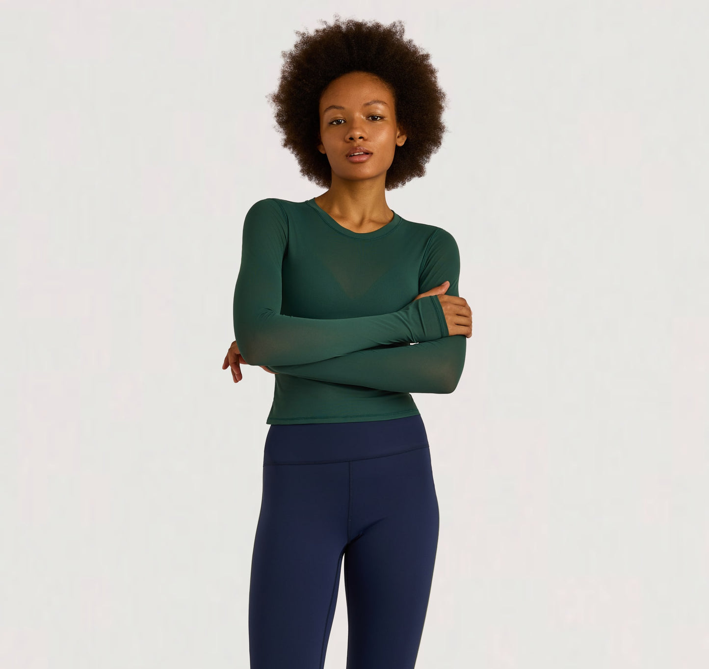 Active Mesh Long  Sleeve Tee