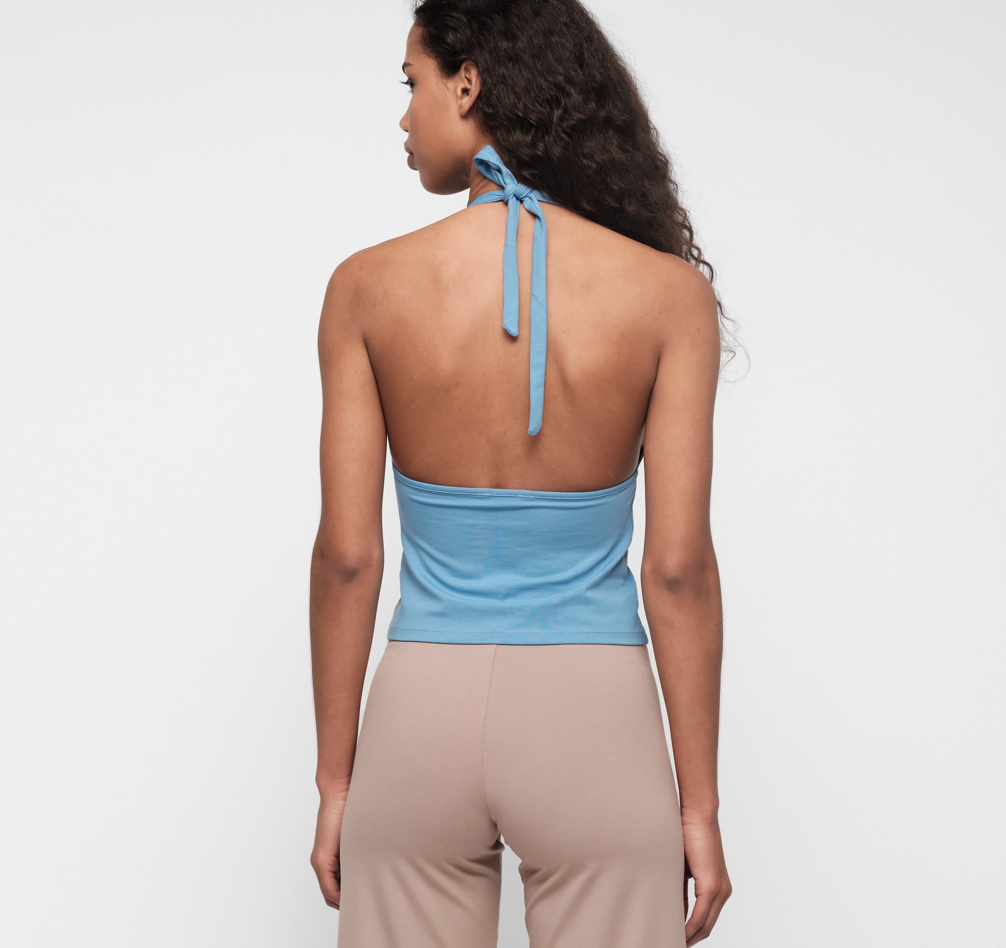 Core Tie Halter - Scandi Sea | Only $27 | Organic Basics Core Tie Halter - Scandi Sea | Only $27 | Organic Basics