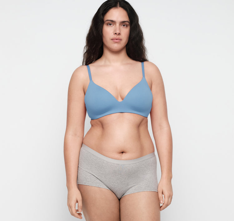 Core Wireless Plunge Bra - Steel Blue