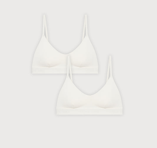 Core Rib Open Back Scoop Bralette 2-Pack