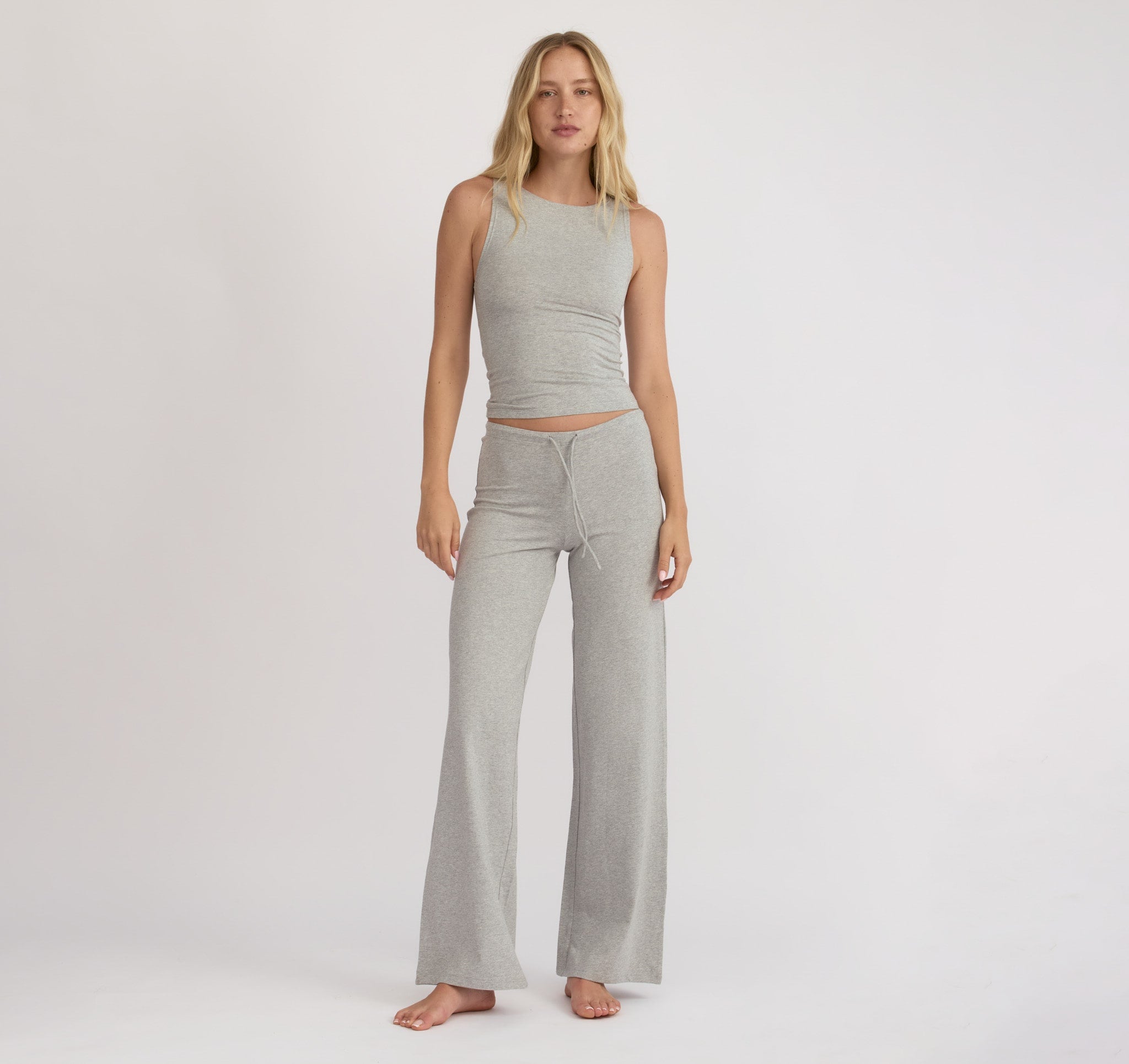Everyday Straight Leg Pants - Grey Melange