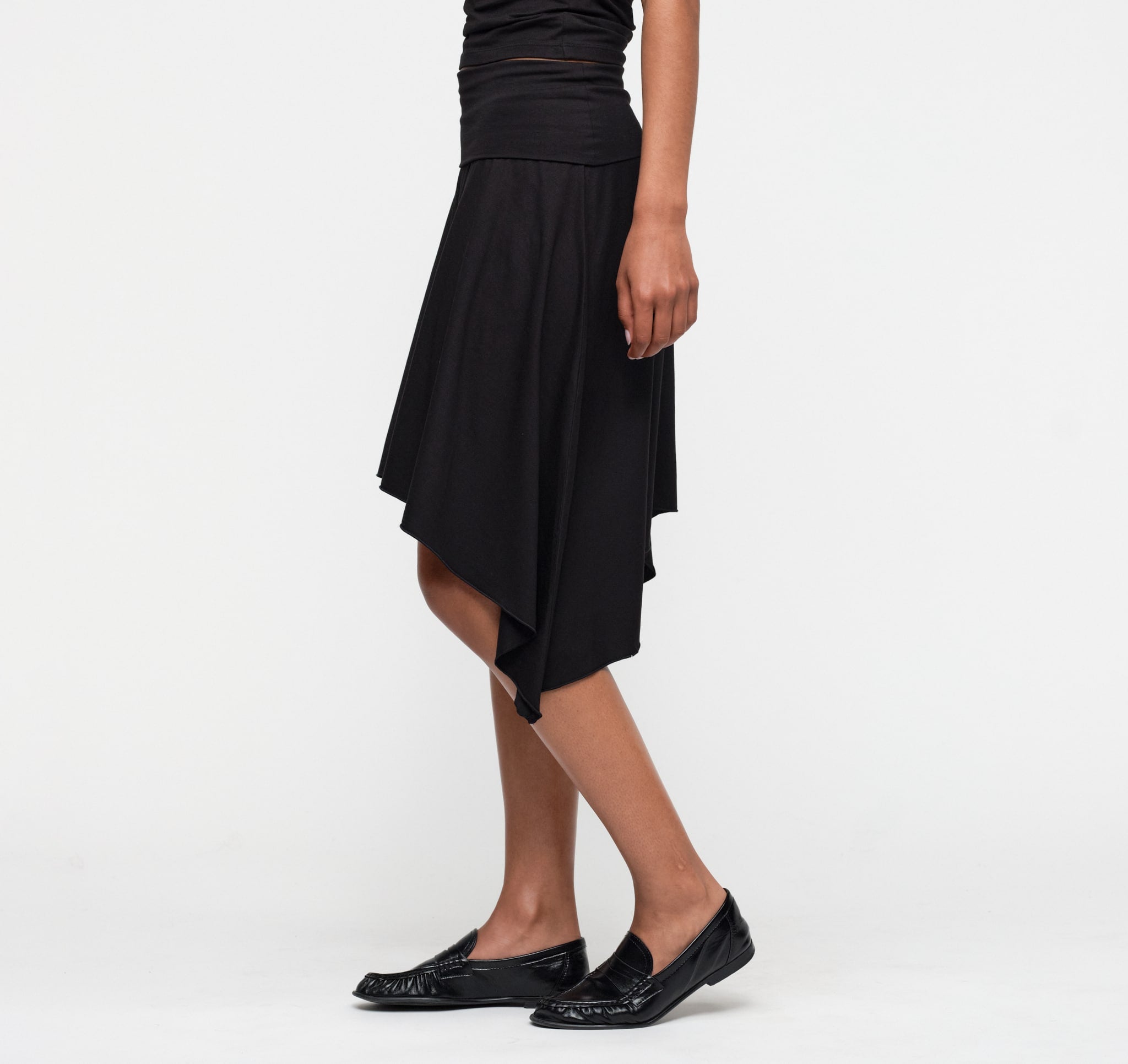 Everyday Asymmetrical Skirt - Black | Only $55 | Organic Basics