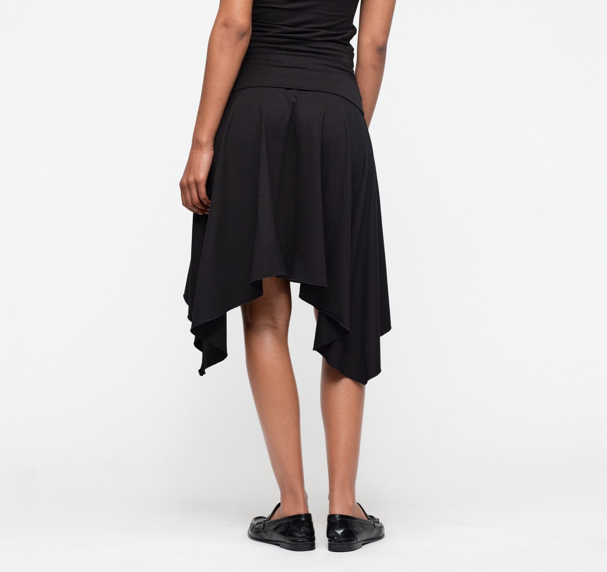 Everyday Asymmetrical Skirt - Black | Only $55 | Organic Basics