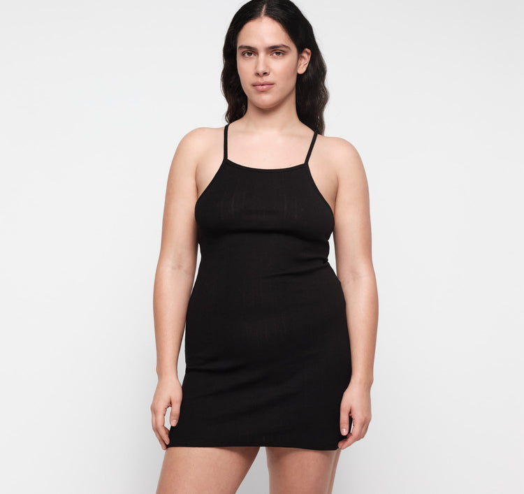 Pointelle Dress Black XXS